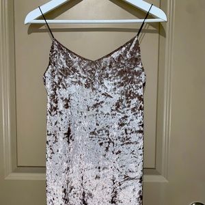 Boutique Party/Mini Dress. Size S. Suede, Beige